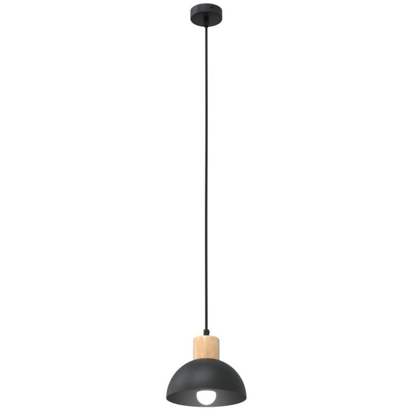 foto del prodotto epikasa lampada a soffitto seco, metallo, plastica, nero, 18x18x140 cm