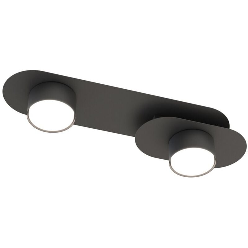 foto del prodotto epikasa lampada a soffitto stilo, metallo, nero, 44x10x20 cm
