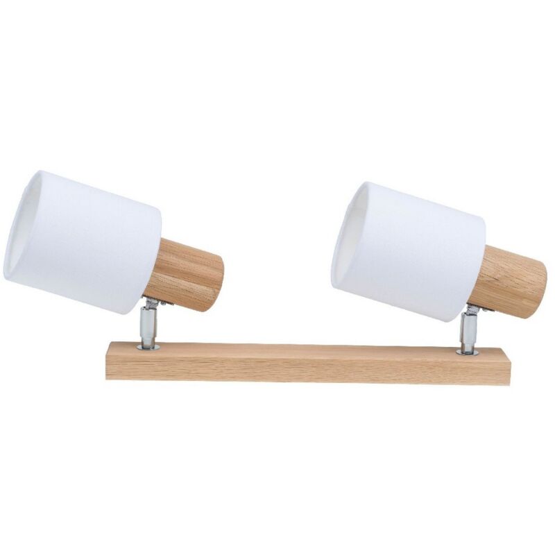 immagine 0 del prodotto epikasa lampada a soffitto treehouse, legno, metallo, rovere, cromo, bianco, 41x10x22 cm