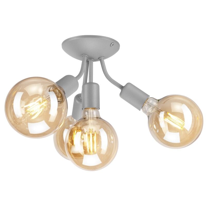 foto del prodotto epikasa lampada a soffitto viggo, metallo, argento, 17x23x23 cm