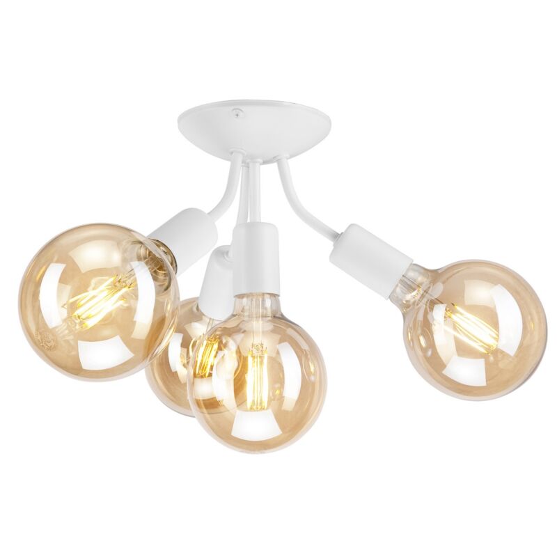 foto del prodotto epikasa lampada a soffitto viggo, metallo, bianco, 17x23x23 cm