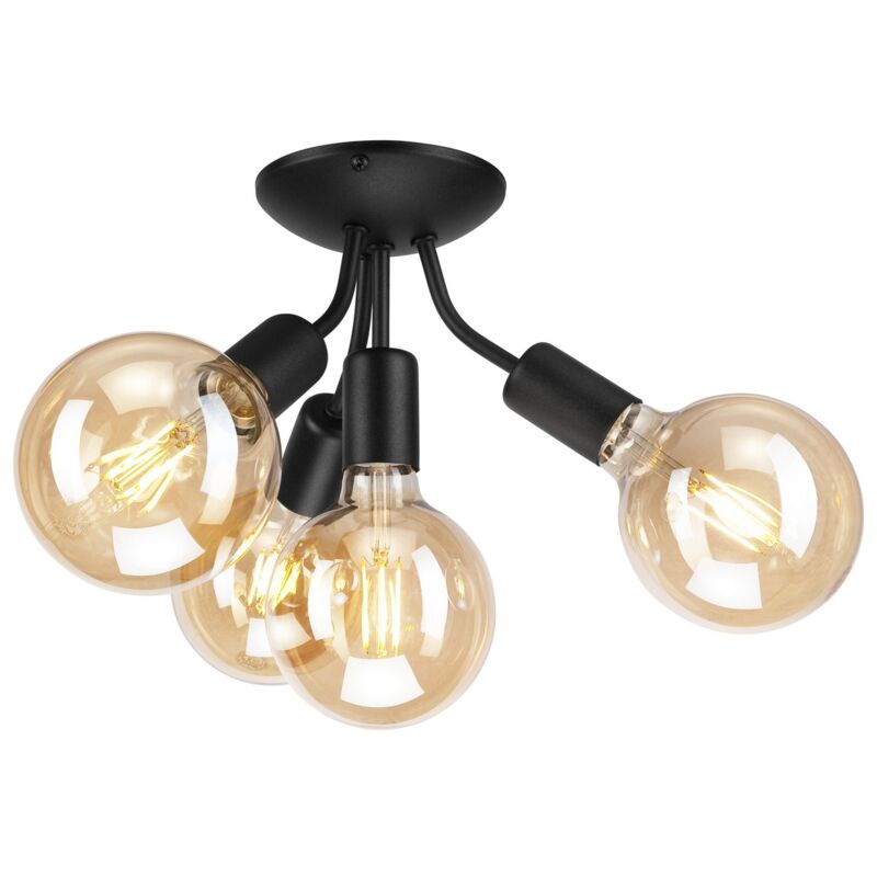 foto del prodotto epikasa lampada a soffitto viggo, metallo, nero, 17x23x23 cm