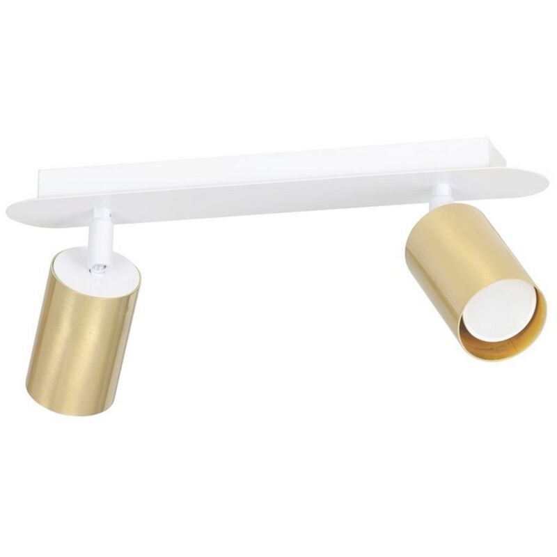foto del prodotto epikasa lampada a soffitto zen, acciaio verniciato a polvere, bianco, 42x18x6 cm