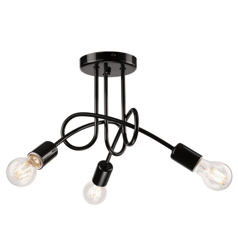 foto del prodotto epikasa lampada a sospensione camilla, acciaio, nero, 36x36x30 cm