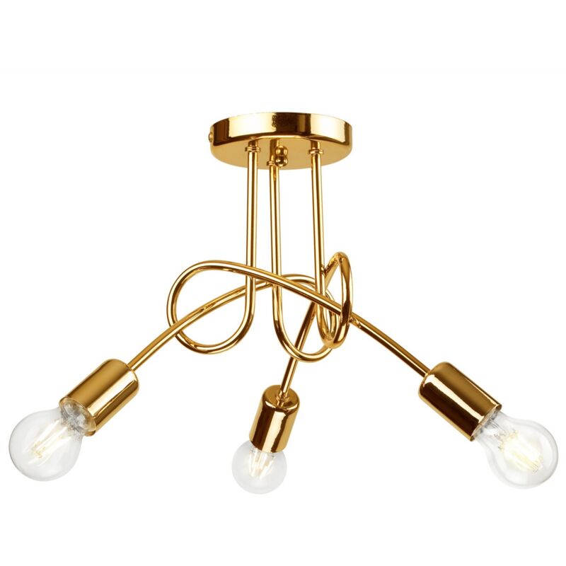 foto del prodotto epikasa lampada a sospensione camilla, acciaio, oro, 36x36x30 cm
