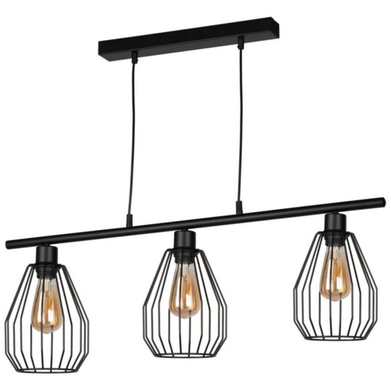 foto del prodotto epikasa lampada a sospensione colorado, metallo, nero, 17x86x135 cm