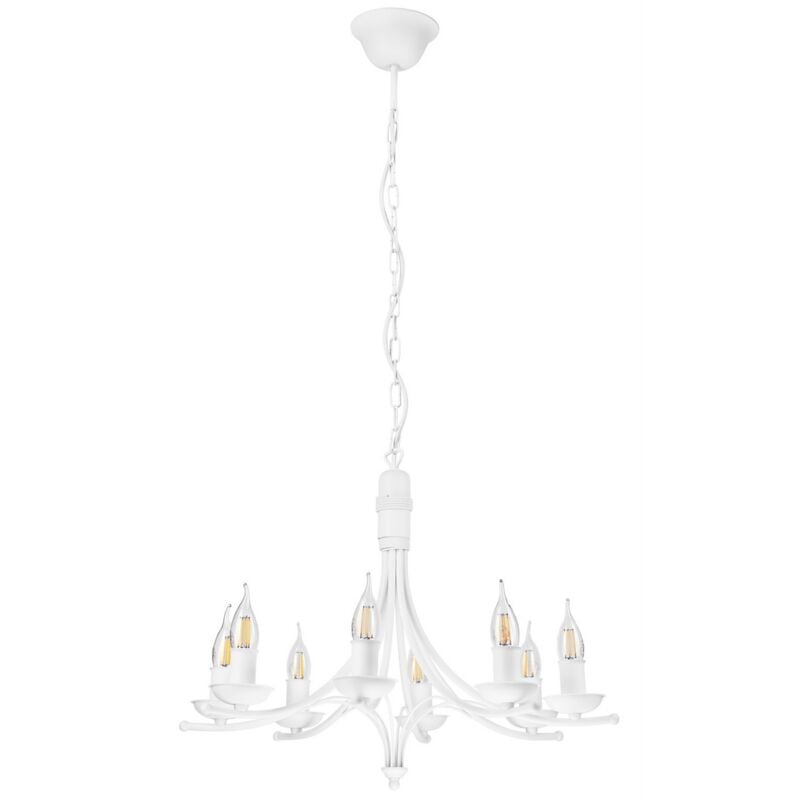 foto del prodotto epikasa lampada a sospensione lucy, metallo, bianco, 100x58x58 cm