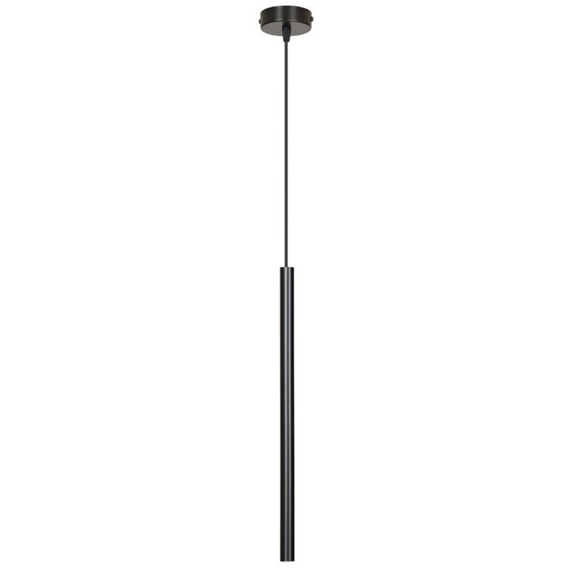 foto del prodotto epikasa lampada a sospensione selter, acciaio verniciato a polvere, nero, 8x120x8 cm