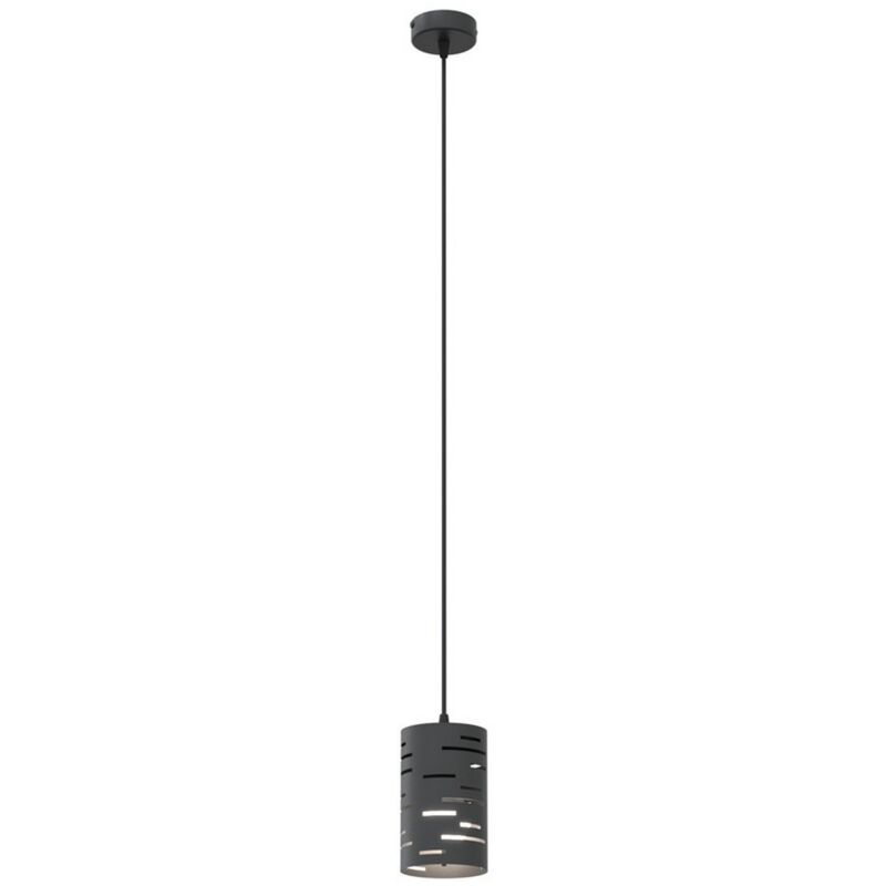 foto del prodotto epikasa lampada a sospensione tank, metallo, plastica, nero, 8x8x140 cm