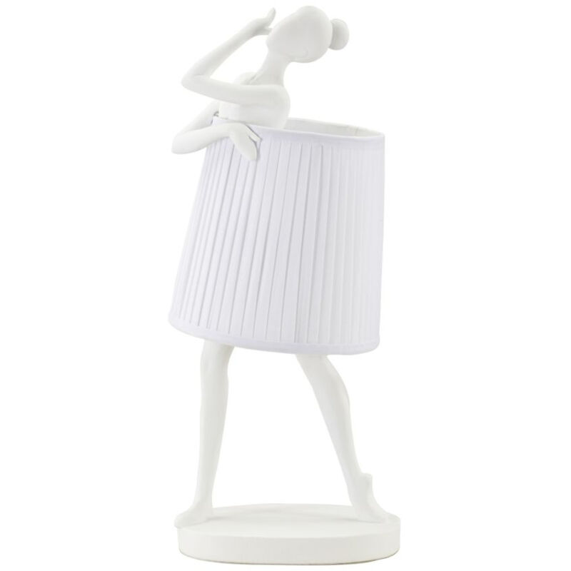 foto del prodotto epikasa lampada da tavolo ballerina 2, poliresina, metallo, tessuto, bianco, 29x25x62,5 cm