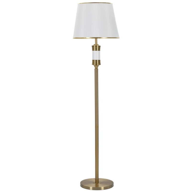 foto del prodotto epikasa lampada da terra mf194, metallo, tessuto, oro, bianco, 41x41x160 cm