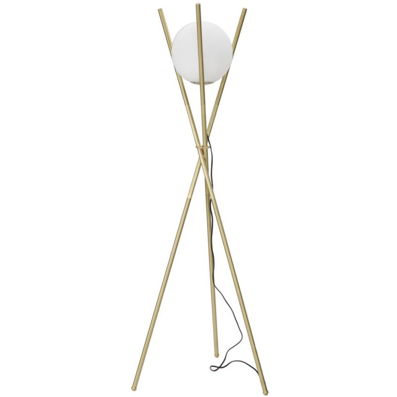 foto del prodotto epikasa lampada da terra mf200, metallo, vetro, oro, bianco, 55x55x155 cm
