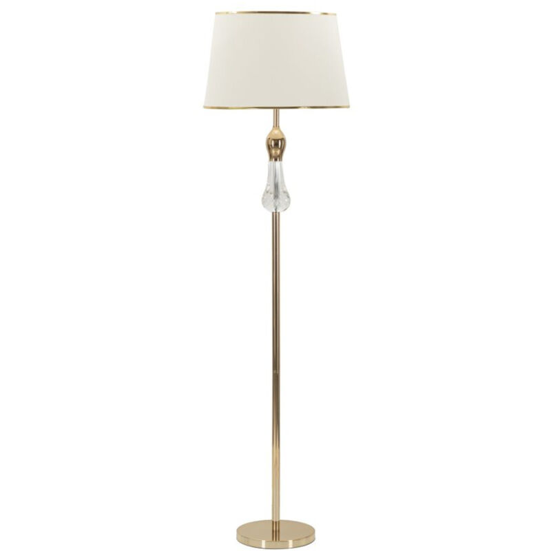 foto del prodotto epikasa lampada da terra mf209, metallo, vetro, tessuto, oro, 45x45x165 cm