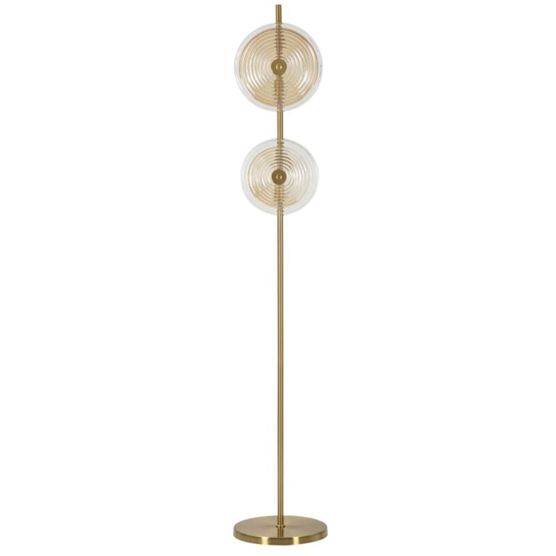 foto del prodotto epikasa lampada da terra mf215, vetro, metallo, oro, marrone, 30x30x170 cm