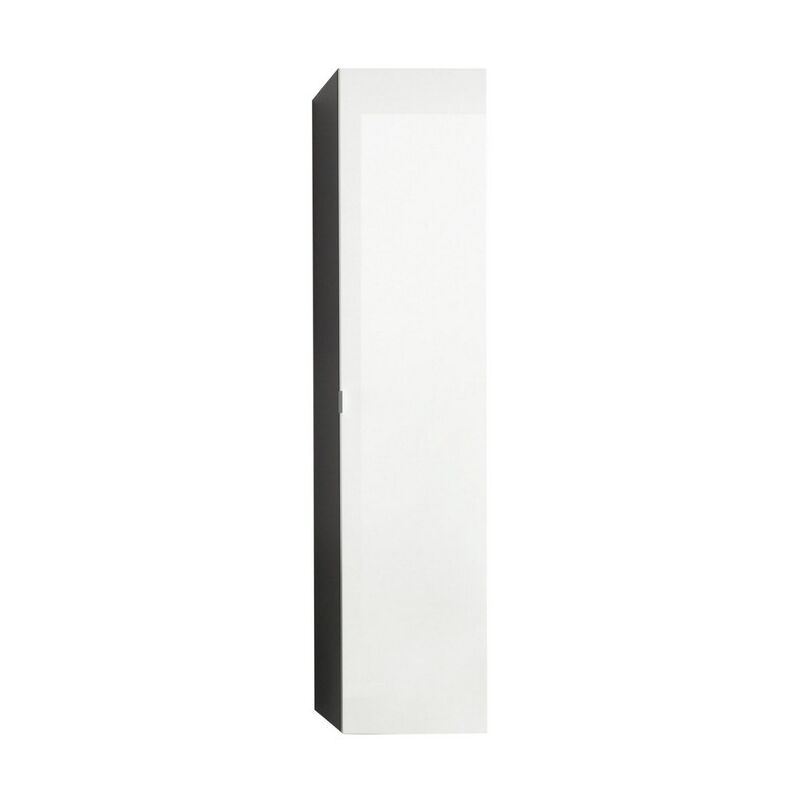 foto del prodotto epikasa mobile a colonna beach, truciolare melaminico, vetro, bianco, grigio, 35x157x31 cm