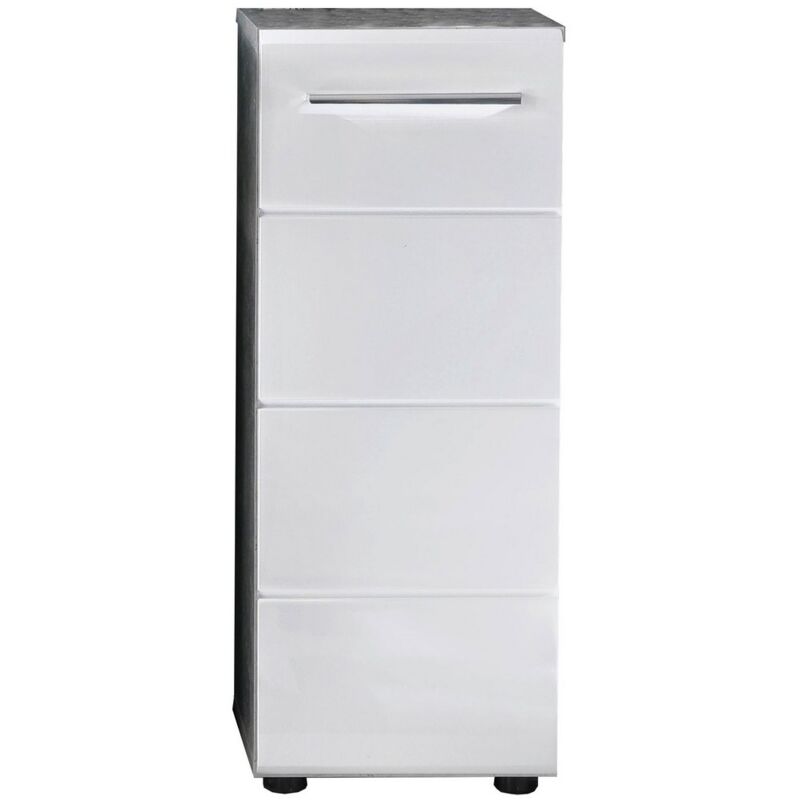 foto del prodotto epikasa mobile bagno nano, truciolare melaminico, bianco, grigio, 32x82x28 cm