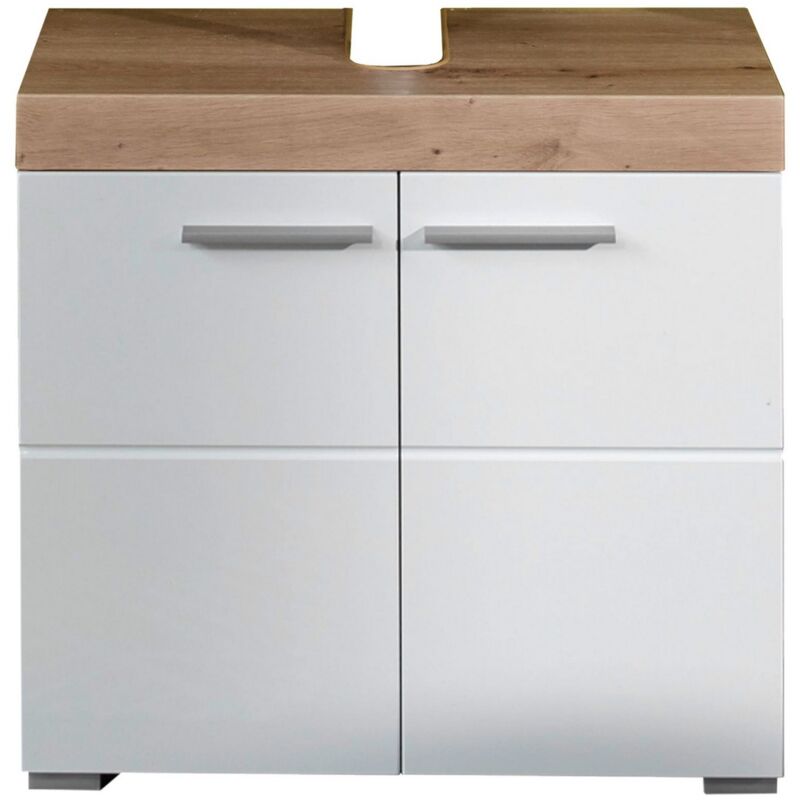 foto del prodotto epikasa mobile sotto lavabo amanda, truciolare melaminico, bianco, marrone, 60x56x34 cm