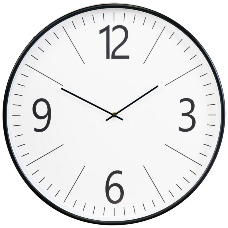 foto del prodotto epikasa orologio da parete biel, vetro, plastica, bianco, nero, 5x51x51 cm