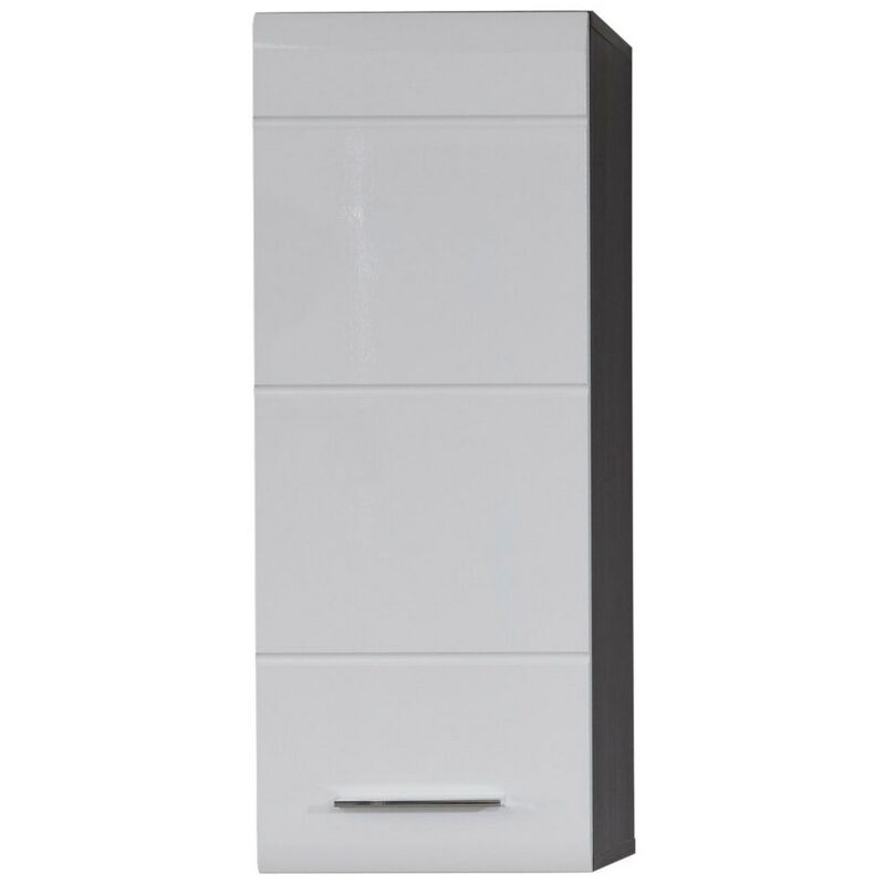 foto del prodotto epikasa pensile bagno line, truciolare melaminico, grigio, bianco, 30x77x24 cm
