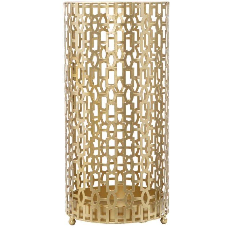 foto del prodotto epikasa porta ombrelli mf333, metallo, mdf, vetro, oro, 22,5x22,5x47,5 cm