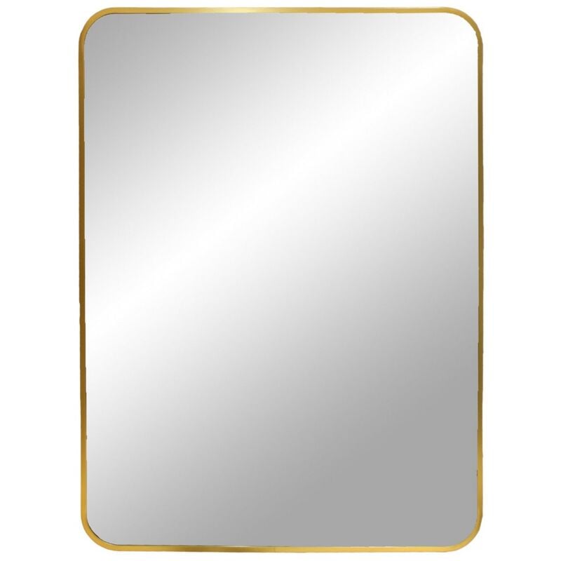 foto del prodotto epikasa specchio con cornice madrid, metallo, vetro, argento, ottone, 3x50x70 cm