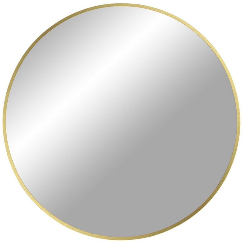foto del prodotto epikasa specchio con cornice madrid, metallo, vetro, argento, ottone, 3x60x60 cm