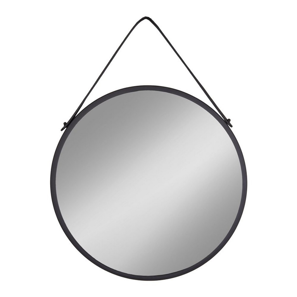foto del prodotto epikasa specchio con cornice trapani, metallo, argento, nero, 2x60x60 cm