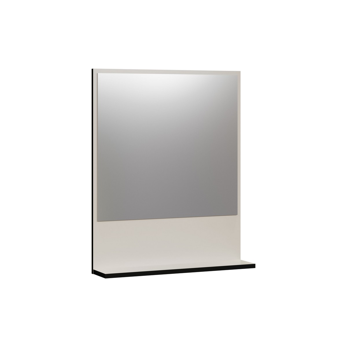 foto del prodotto epikasa specchio con mensola pure, truciolare melaminico, vetro, grigio, 60x74x14 cm