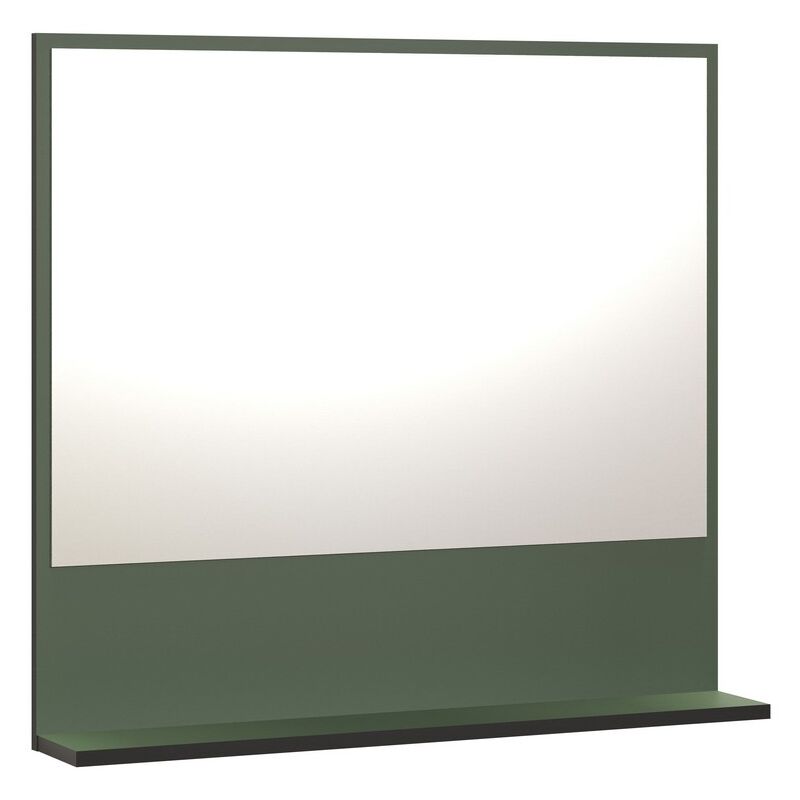foto del prodotto epikasa specchio con mensola pure, truciolare melaminico, vetro, verde, 80x74x14 cm