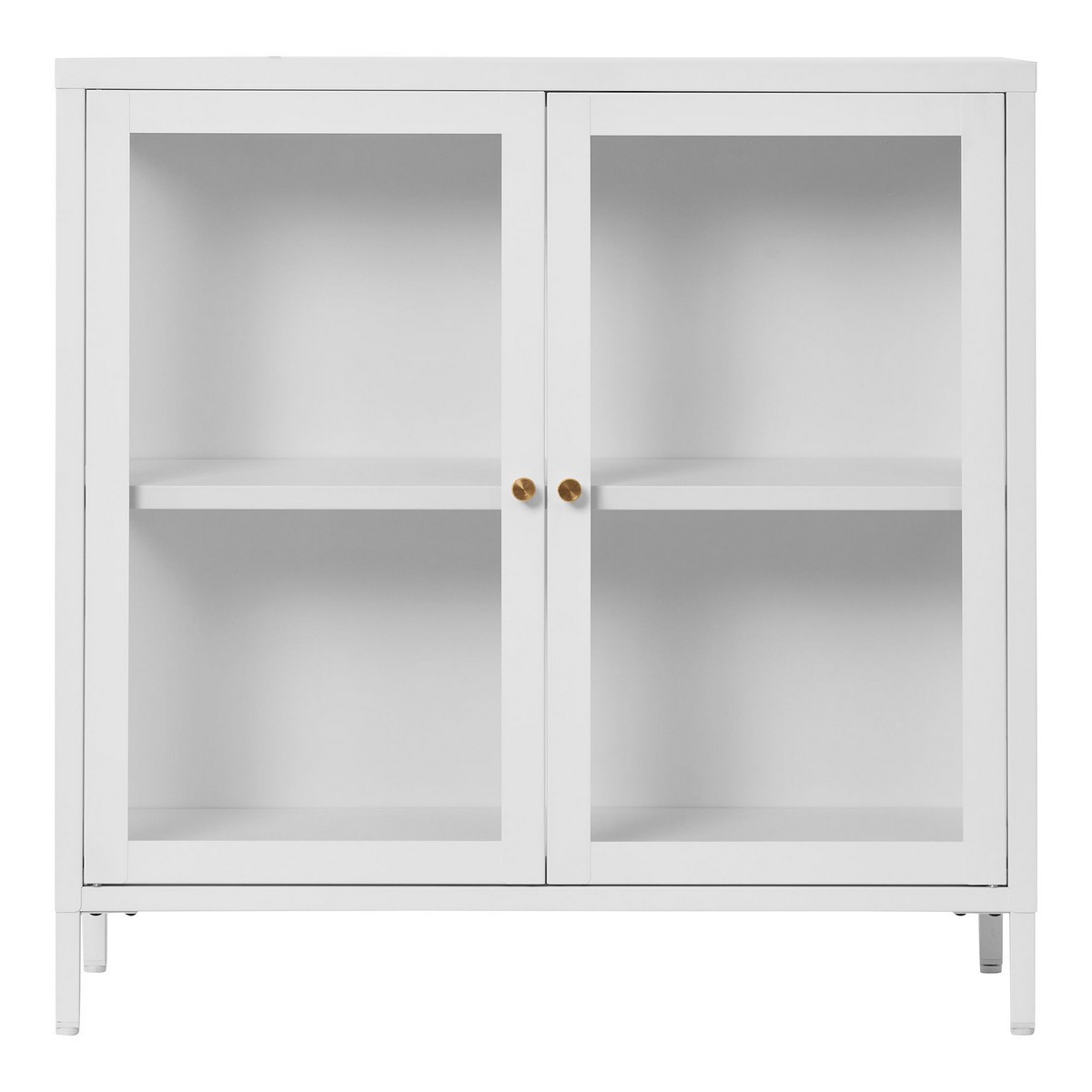 foto del prodotto epikasa vetrinetta dalby, metallo, vetro, bianco, 80x35x80 cm