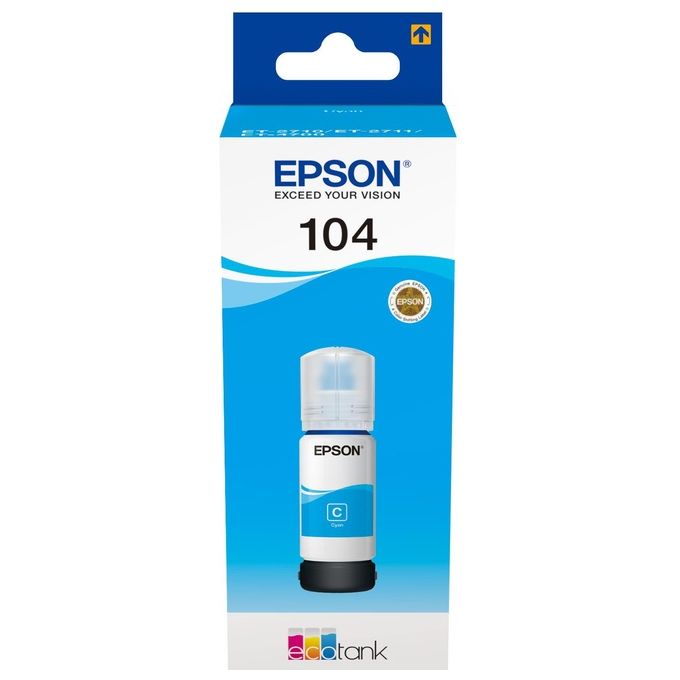 foto del prodotto epson 104 ecotank flacone ciano 65ml