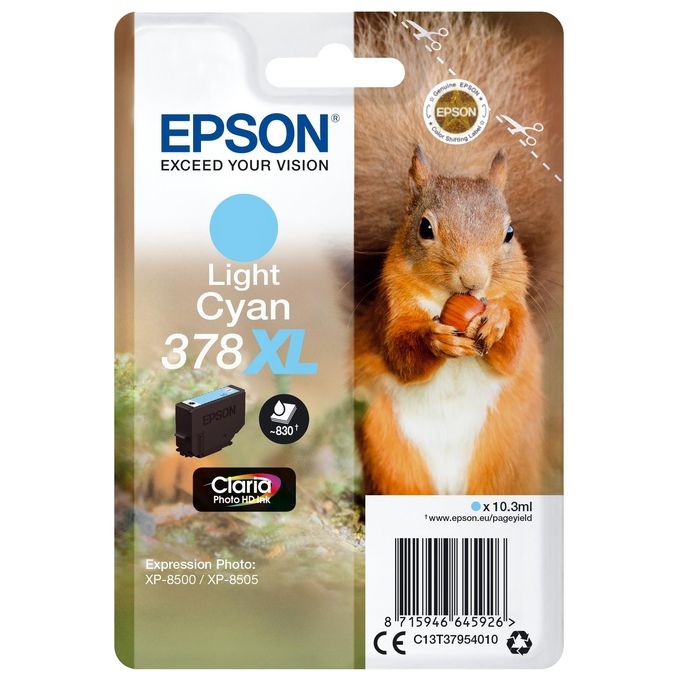foto del prodotto epson 378xl scoiattolo cartuccia d inchiostro ciano light