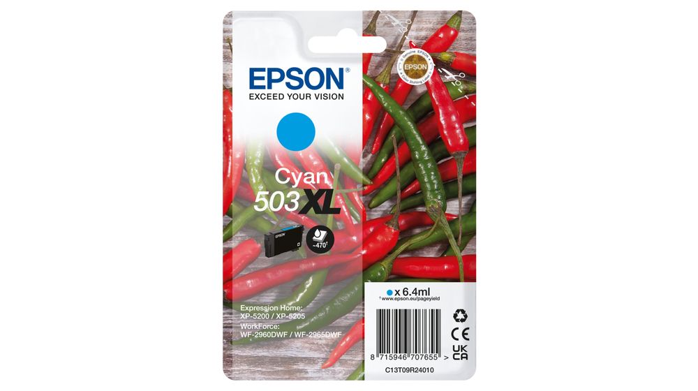 foto del prodotto epson 503xl cartuccia d'inchiostro 1 pz originale resa elevata xl ciano