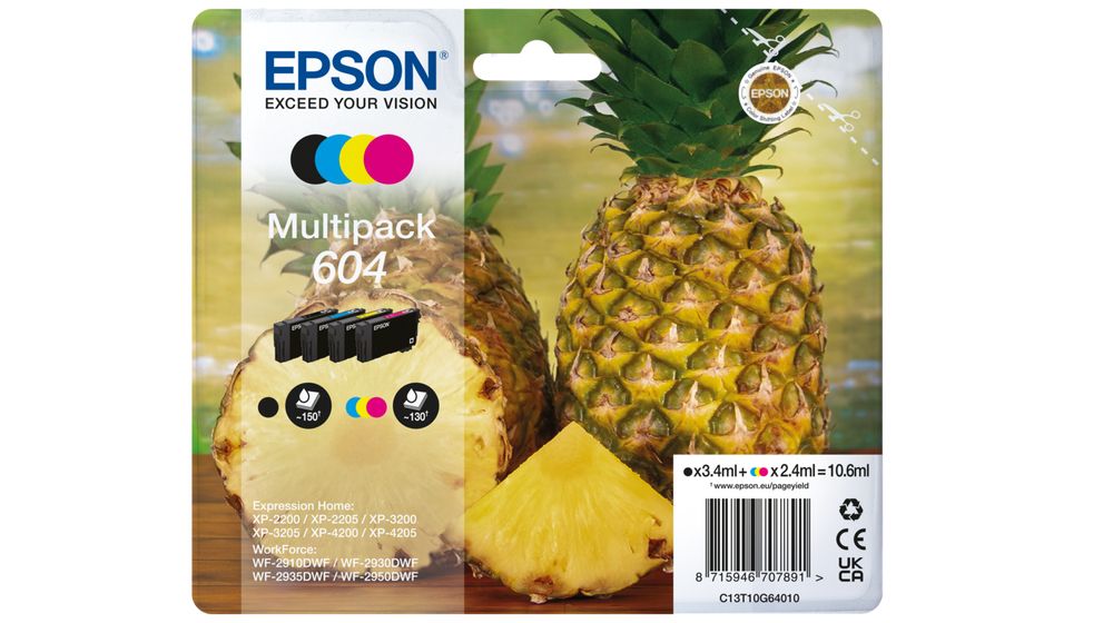 foto del prodotto epson 604 cartuccia d inchiostro 4 pz originale resa standard nero, ciano, magenta, giallo