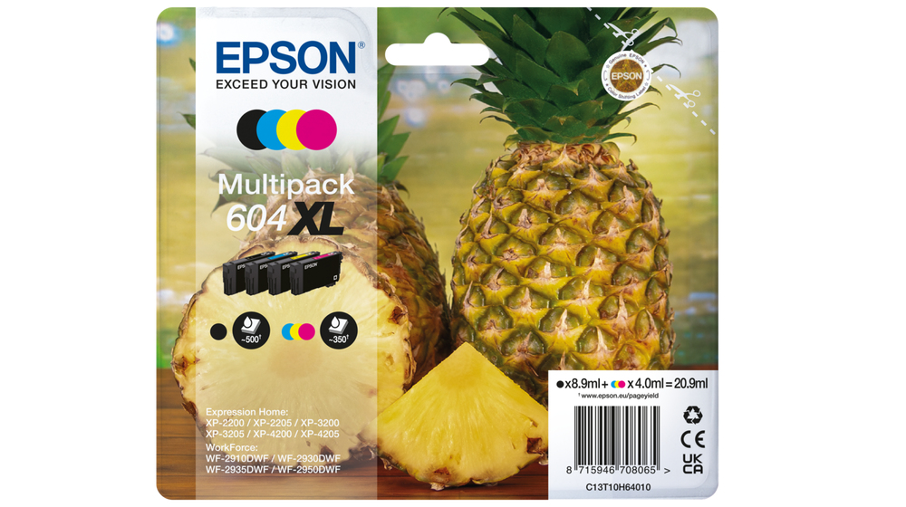 foto del prodotto epson 604xl cartuccia d inchiostro 4 pz originale resa elevata xl nero, ciano, magenta, giallo