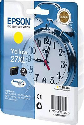 foto del prodotto epson alarm clock cartuccia sveglia giallo inchiostri durabrite ultra 27xl