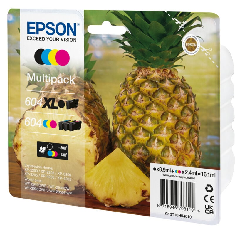 foto del prodotto epson c13t10h94020 cartuccia ananas 604 xl comp con expression home xp 2200 2205 multicolore