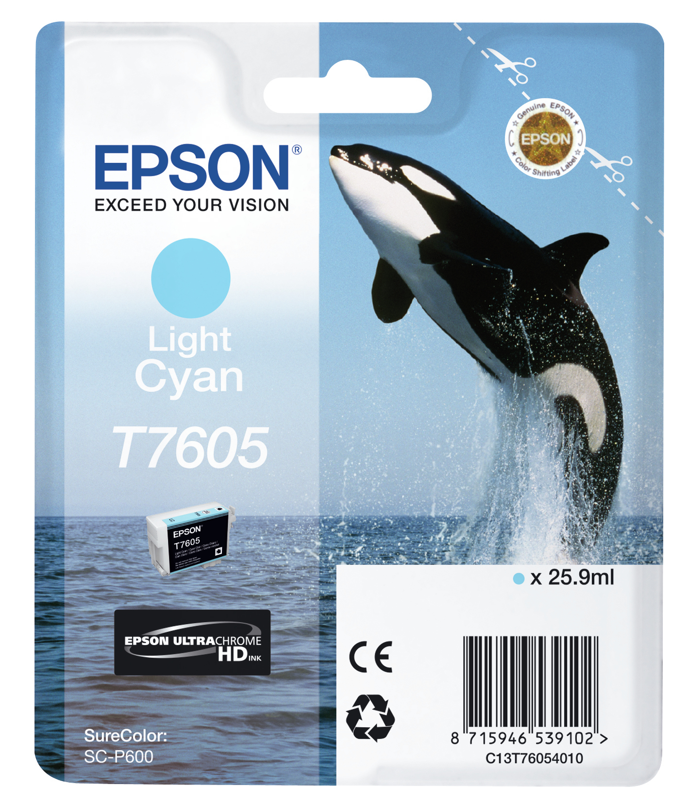 foto del prodotto epson ciano chiaro t7605