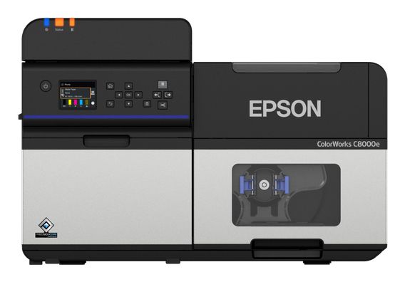 foto del prodotto epson colorworks c8000e bk stampante per etichette cd ad inchiostro a colori 600 x 1200 dpi 300 mm s con cavo e senza cavo collegamento ethernet lan - c31cl02102bk