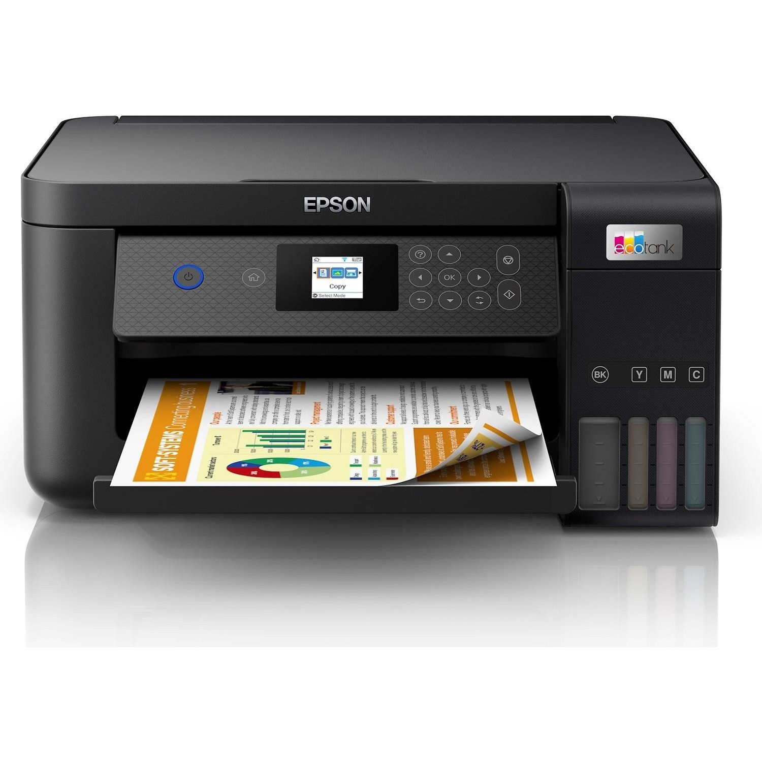 foto del prodotto epson ecotank et 2850 stampante multifunzione inkjet 3 in 1 a4, serbatoi ricaricabili alta capacit , 5 flaconi inclusi pari a 14000pag b n 5200pag colore, wi fi direct, usb