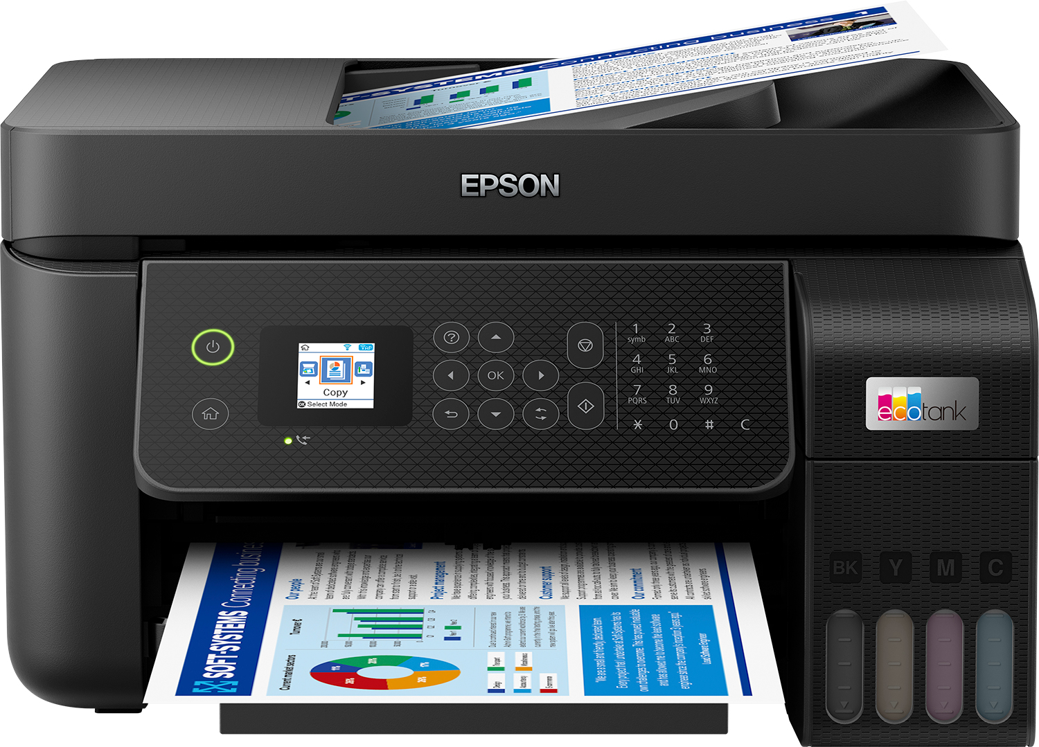 foto del prodotto epson ecotank et 4800 stampante multifunzione inkjet 4 in 1 a4, serbatoi ricaricabili alta capacit , 4 flaconi inclusi pari a 7500pag b n 4500pag colore, wi fi direct, usb