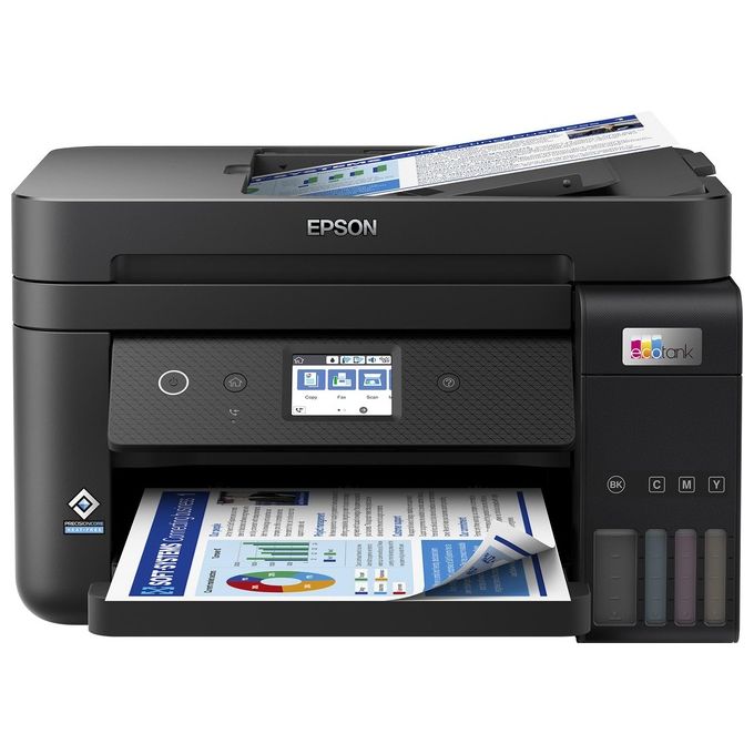 foto del prodotto epson ecotank et 4850 stampante a4 stampa, copia, scansione, fax usb, wi fi direct, ethernet, display lcd 6,1 cm, adf, serbatoi flaconi alta capacita , smart panel, fronte retro, nero
