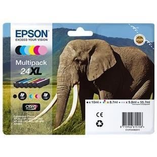 foto del prodotto epson elephant multipack 6 colours 24xl claria photo hd ink