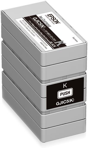 foto del prodotto epson gjic5 k ink cartridge for colorworks c831 and gp m831 black 