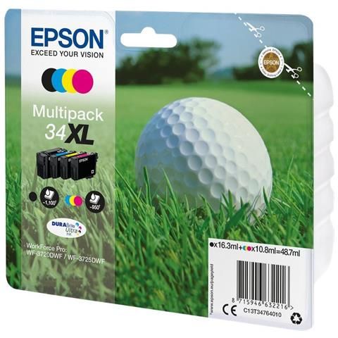 foto del prodotto epson golf ball multipack 4 colours 34xl durabrite ultra ink