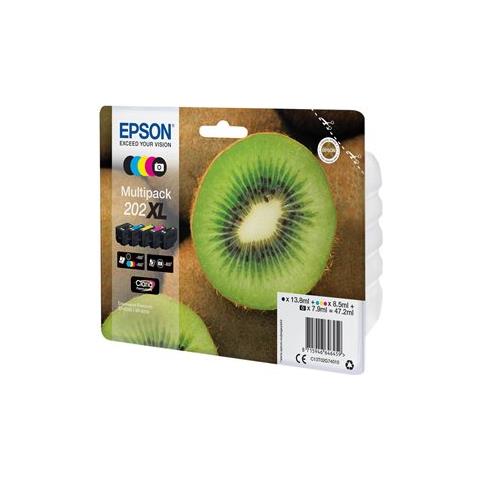 foto del prodotto epson kiwi multipack 5 colours 202xl claria premium ink