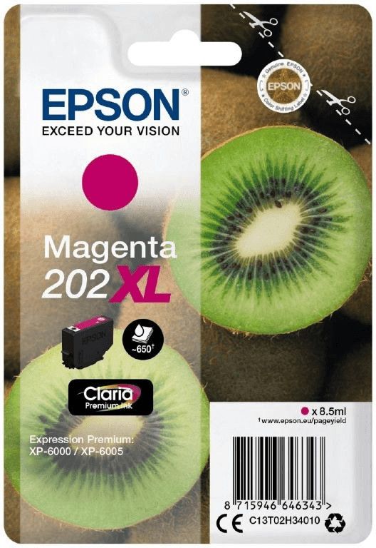 foto del prodotto epson kiwi singlepack magenta 202xl claria premium ink