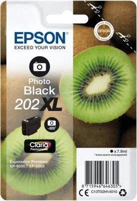 foto del prodotto epson kiwi singlepack photo black 202xl claria premium ink