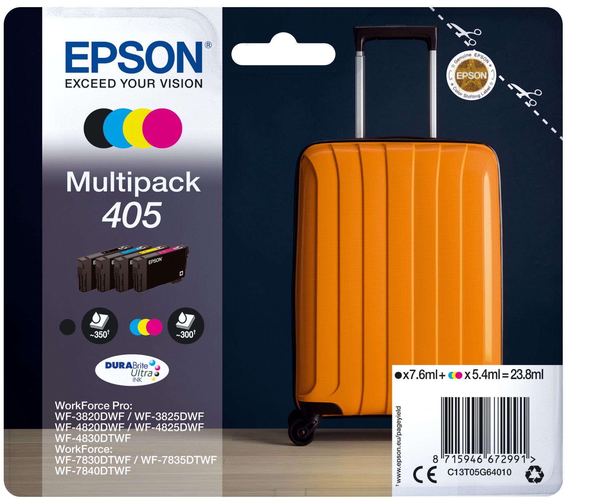 foto del prodotto epson multipack 4 colours 405 durabrite ultra ink