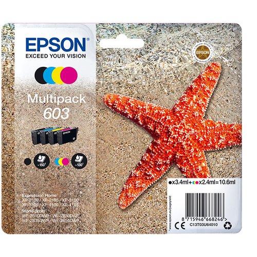 foto del prodotto epson multipack 4 colours 603 ink